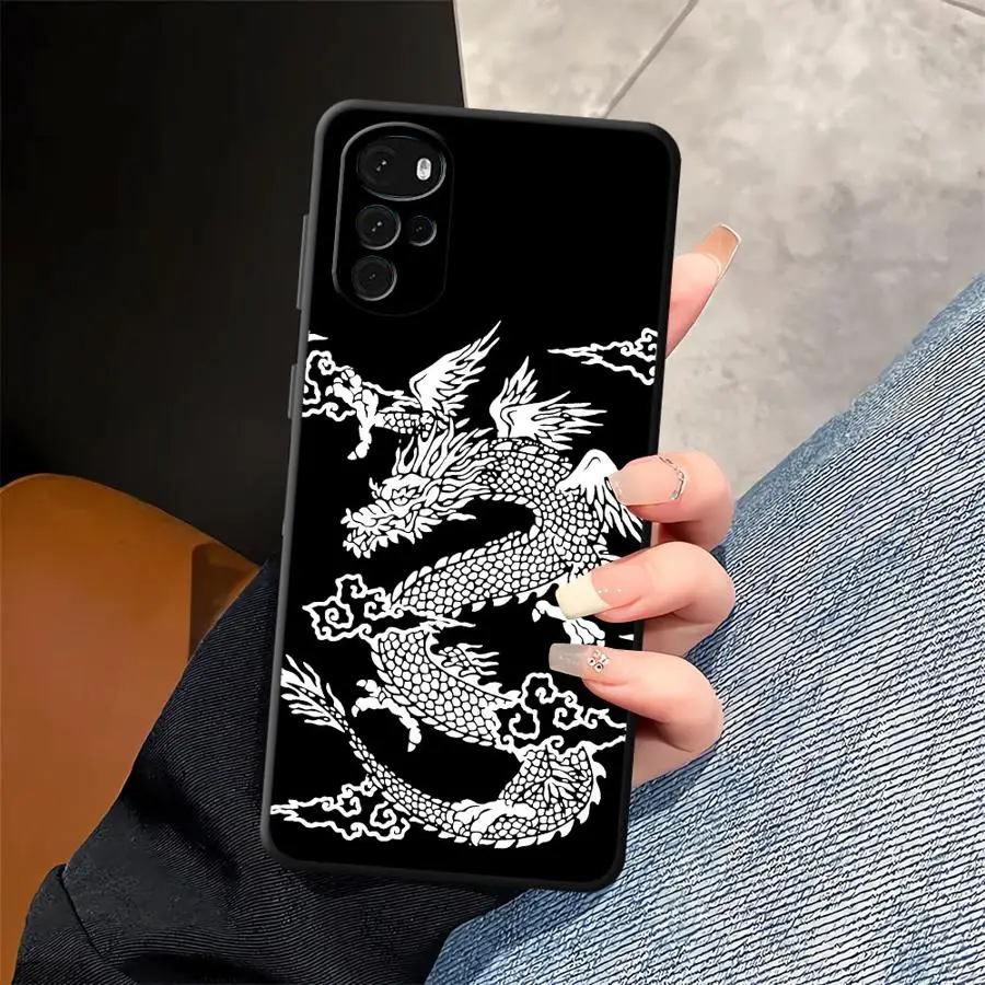 Cool Chinese Dragon Soft Back Phone Cover Case for Moto S30 Pro X30 Pro Edge 20 30 view 3
