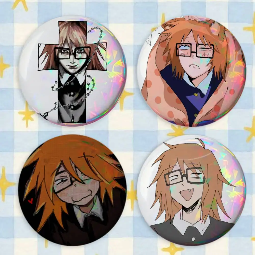 R-Ranfren Anime Brooches Stylish Ornament Pins Exquisite Round Badge Bag Accessories Jewelry Gifts
