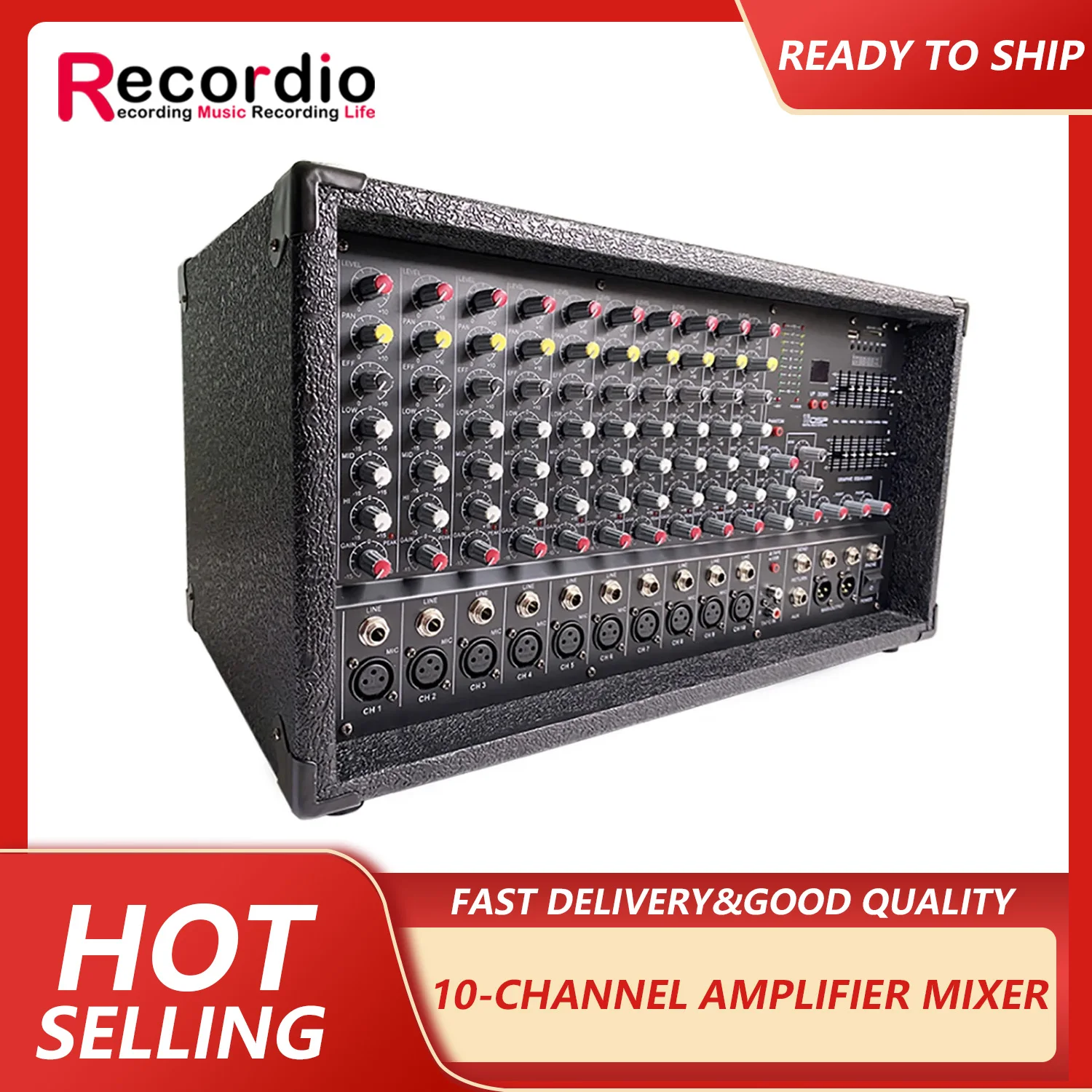 

GAX-EB10 10-channel mixer with power amplifier all-in-one effector with reverberation mixing