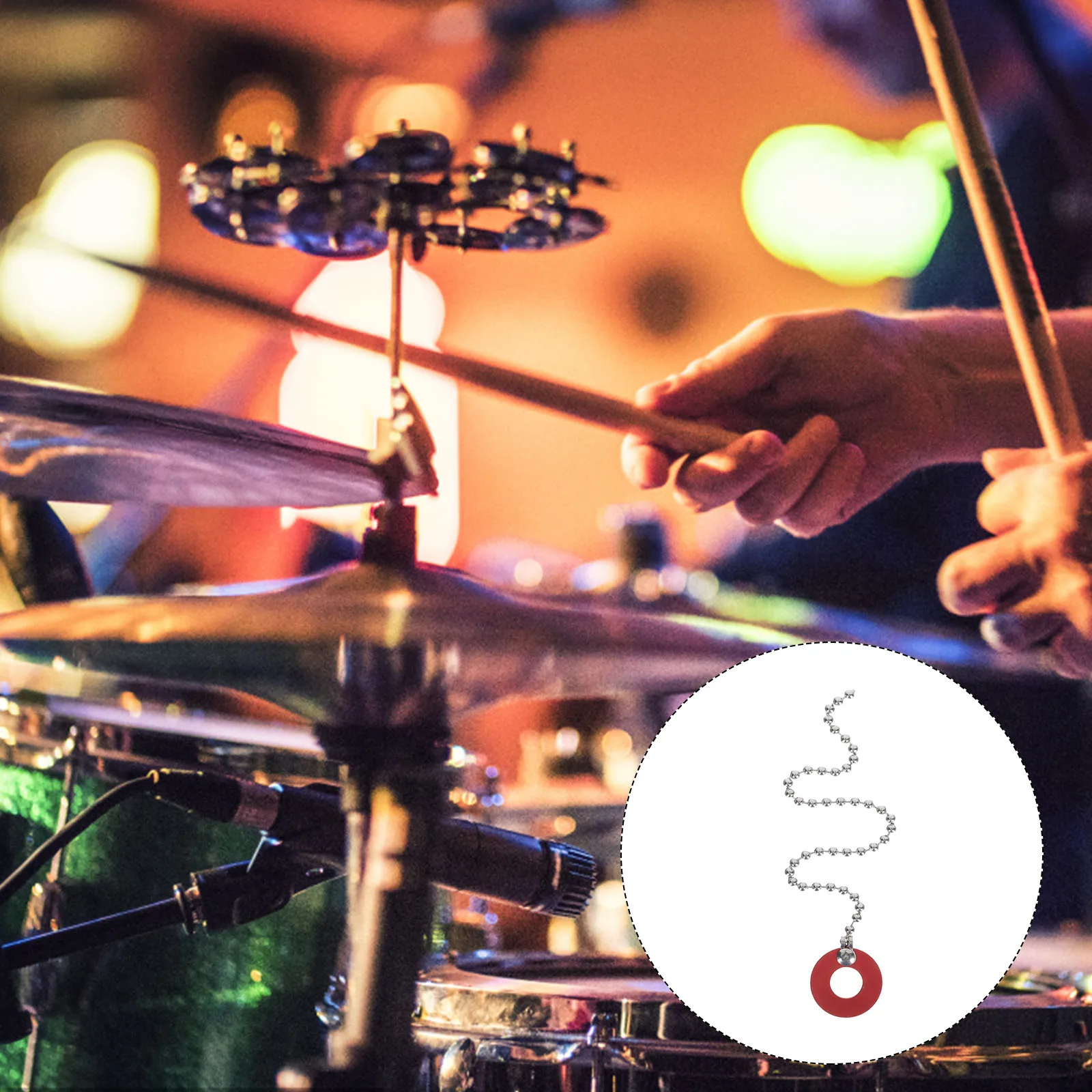 

Aluminum Alloy Cymbal Chain Professional Drum Set Extension Cymbal Rattler For Jazz Drum Ride Effect Random Color