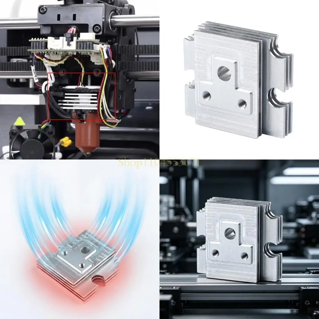 Best Seller Aluminum Alloy Heat Dissipation Block For 3D Printer Hotend Maintains Optimal Temperature Control