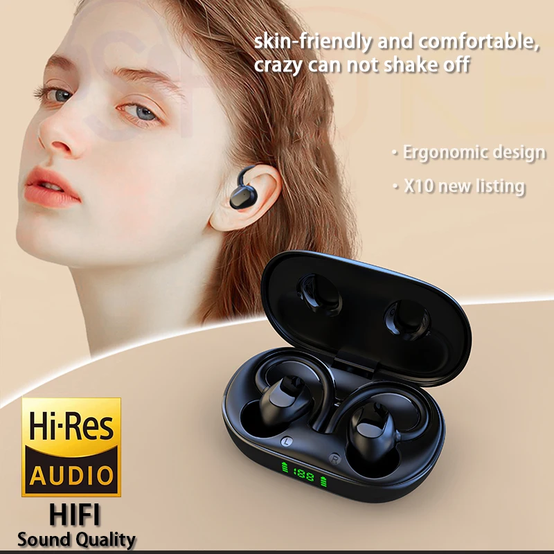 SHUKE X10 Bluetooth Headphones Sports Rotating Ear Hooks Deep Bass IPX5 Waterproof Sweatproof Sport Earbuds