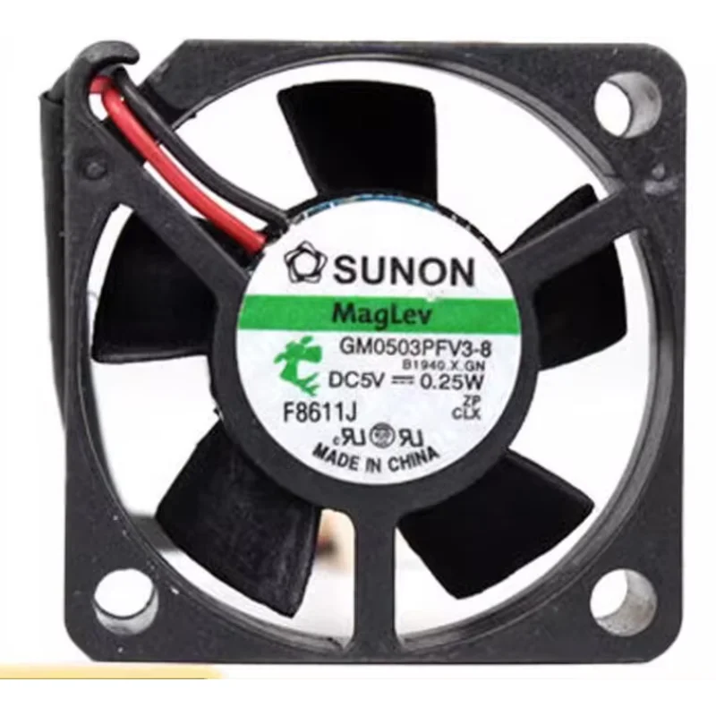 

SUNON GM0503PFV3-8 DC 5 В 0,7 Вт 30x30x10 мм 2-проводной охлаждающий вентилятор для сервера