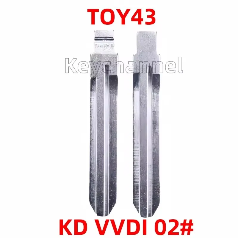 Keychannel 10 szt. TOY43 Ostrze kluczyka samochodowego 02 #   KD Key Blank dla Toyota VITZ Yaris Corolla Camry RAV4 Hilux dla pilota KEYDIY Xhorse