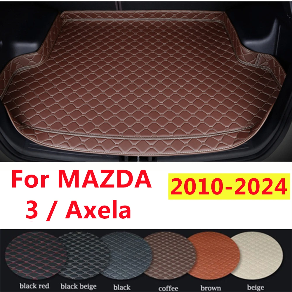 SJ High Side All Weather Custom Fit For MAZDA 3 Axela 2024-2010 Car Trunk Mat AUTO Accessories Rear Cargo Liner Cover Carpet