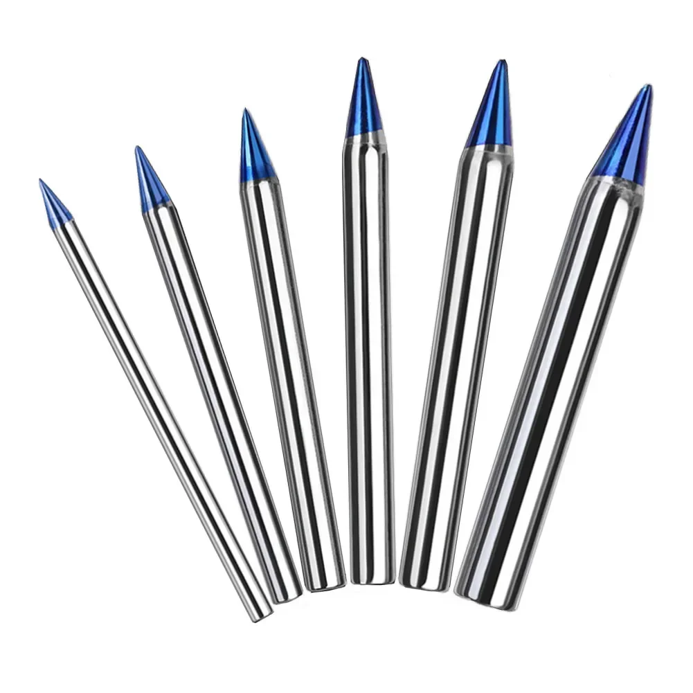 1pc Soldering Iron Tips Blue Pointed Welding Tips 30/40/60/80/100/150W External Heat Soldering Iron Lead-Free Station Solder