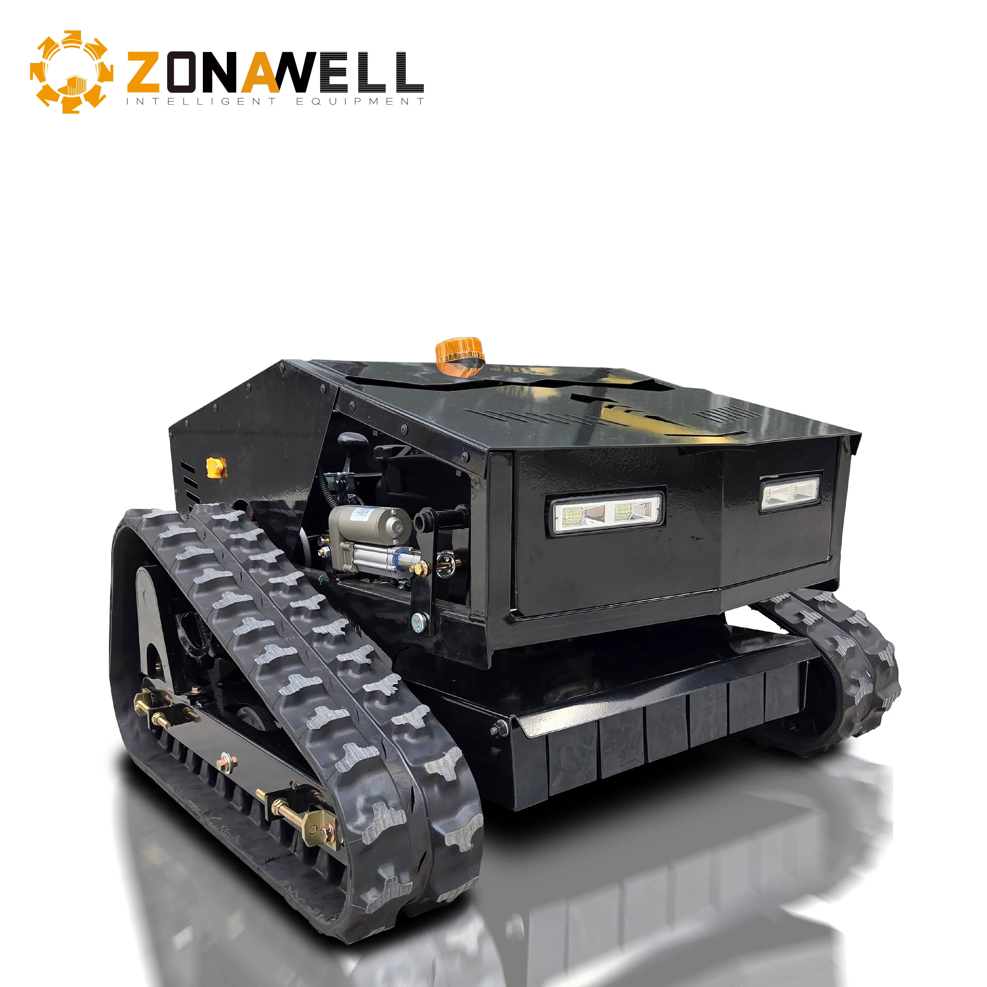 Mesin pemotong rumput kendali jarak jauh mendukung penyangga kustom, pengangkat pisau 20-150mm, lebar pemotongan 500mm