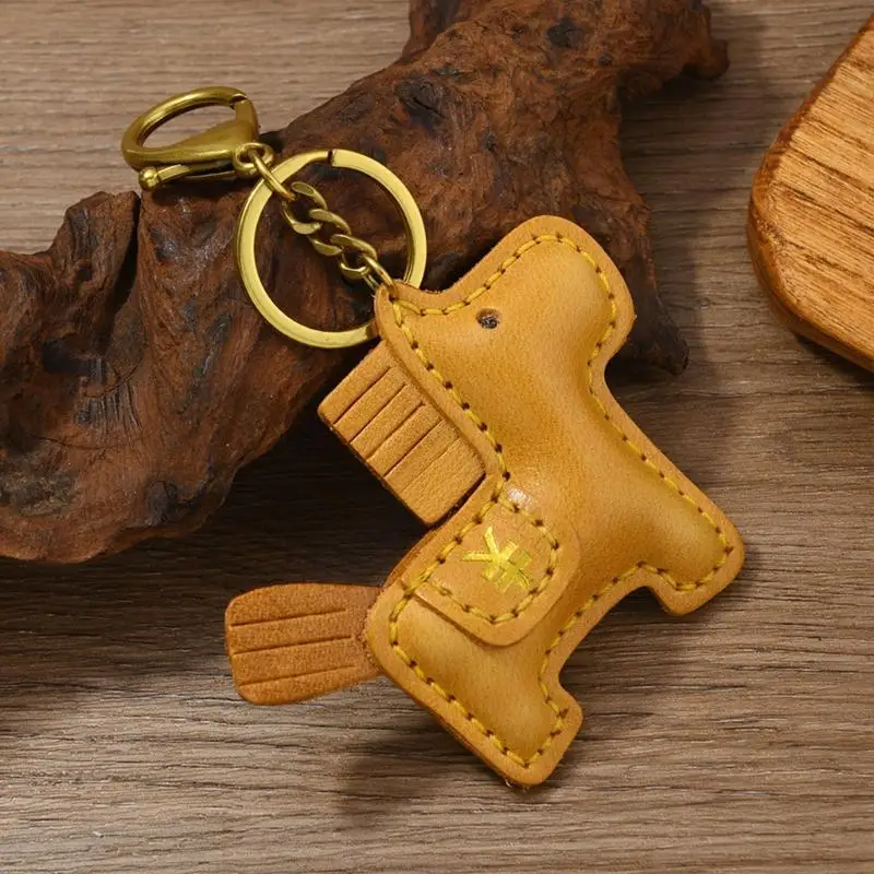 R7UF High Quality Leather Accessory With Adorable Horse Pendant For Everyday Carry