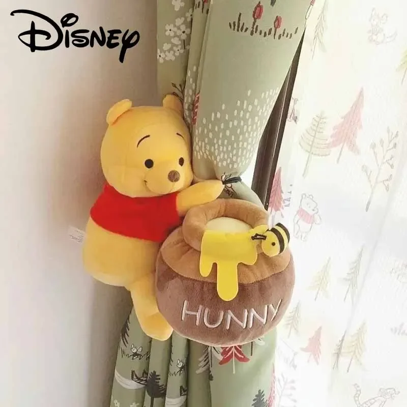 Disney Winnie The Pooh/honey Pot Plush Curtain Tie Decorative Doll Cute Cartoon Plush Animal Room Office Curtain Cute Gifts