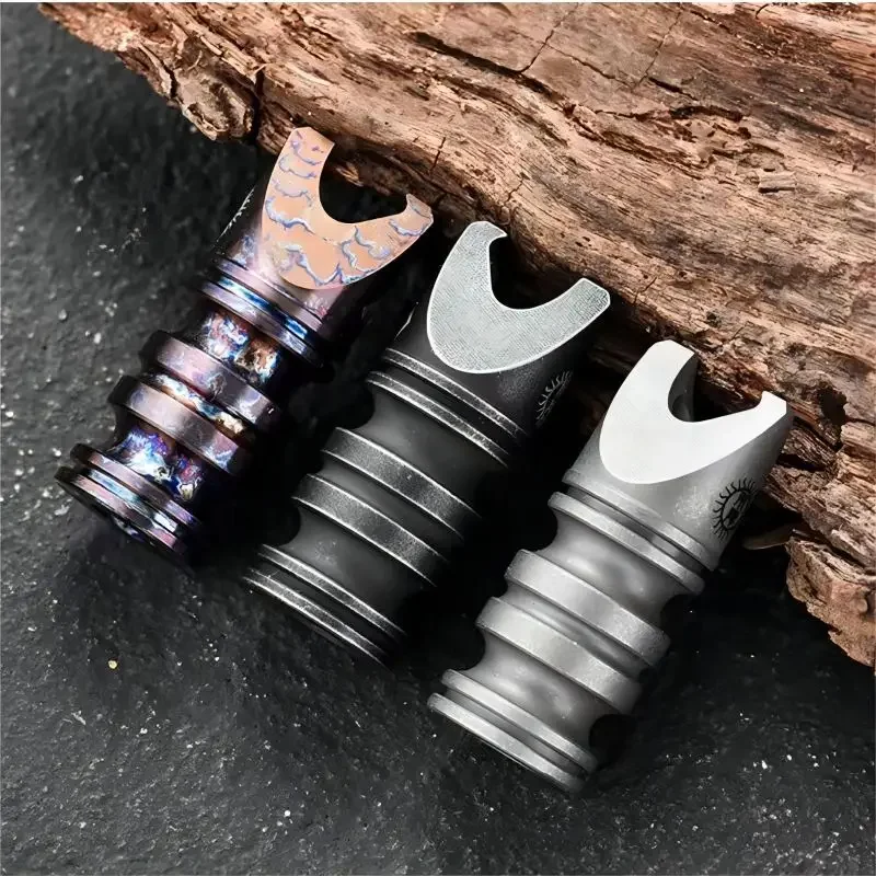 FEGVE EDC Titanium Multi Tool Bottle Opener Paracord Pendant Knife Bead Wrench Outdoor view 3