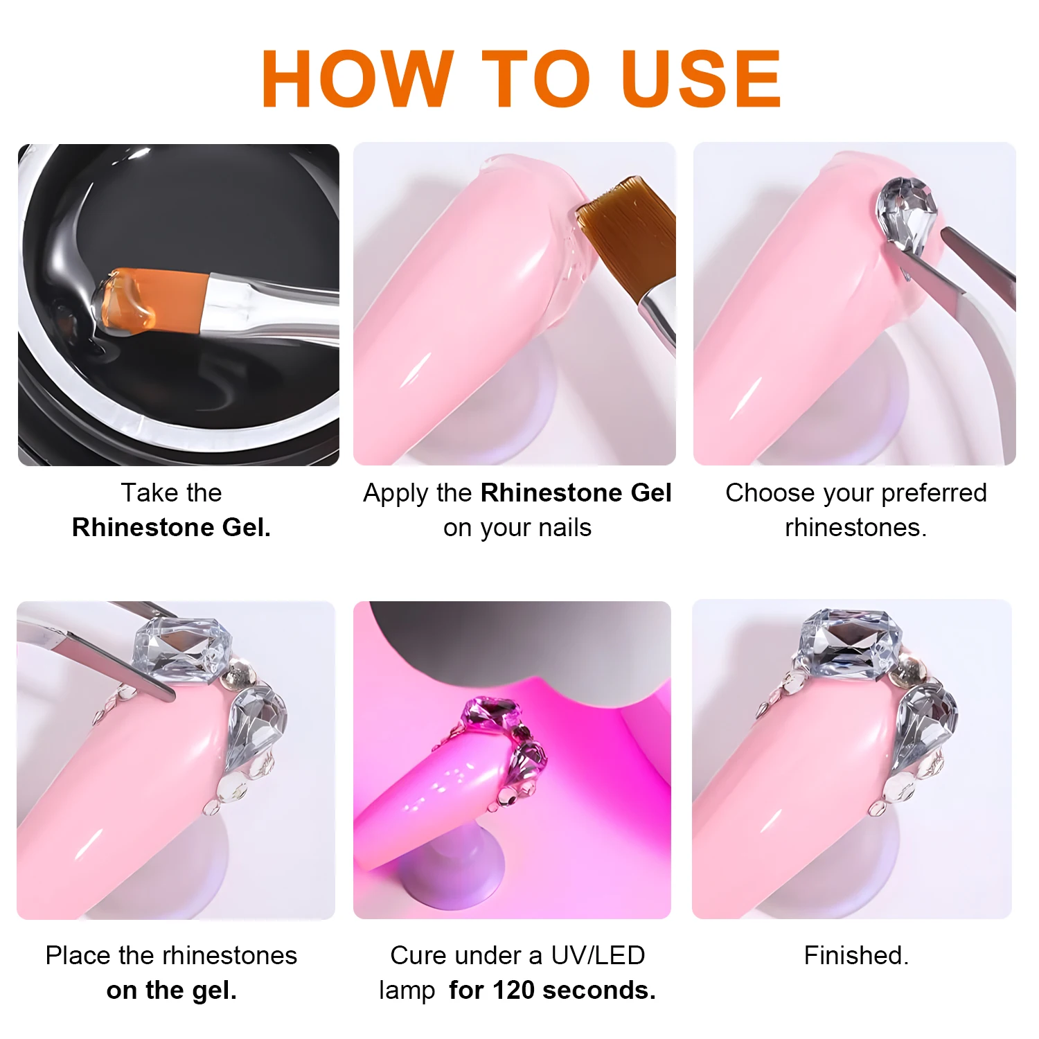 Gel per colla per unghie forte da 15g, colla per gemme di strass e resina, adesivo per punte per unghie finte acriliche, Design per Nail Art per la casa, di lunga durata, durevole