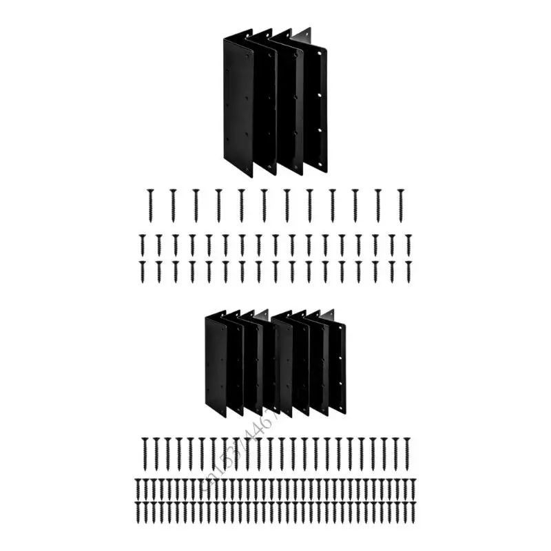 

Пакет из 4 металлических садовых кровать угловые кронштейны с ржавастойкой, сложенная рамка с поднятой, с округлыми краями для