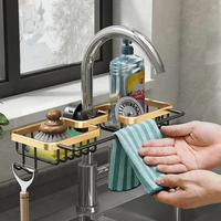 Kitchen Non Perforated Faucet Storage Rack Household Sponge Dishcloth Basket Drain Storage Artifact