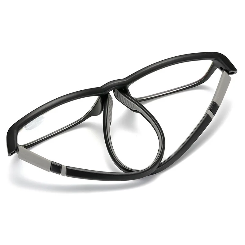Photochrome Myopie-Brille für Männer und Frauen, Sport, Anti-Blaulicht, Nahsichtbrille, Farbwechsel, schwarz-roter Rahmen – Detail 5