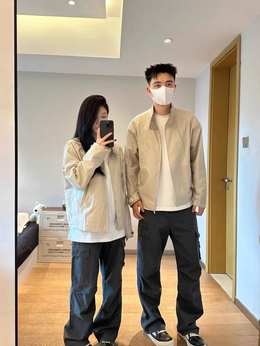 

Мужская куртка с воротником-стойкой в американском стиле ретро Harington, деконструированная верхняя одежда 3D Cleanfit, модное повседневное пальто для пар