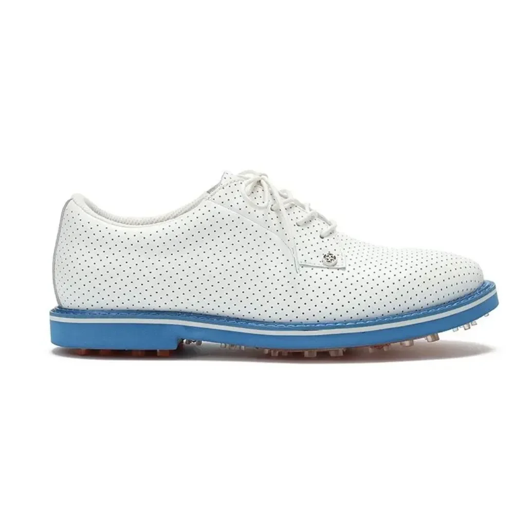 New Men's Waterproof Genuine Leather Golf Shoes Anti-Slip Cushioned Durable Spikeless Luxury Outdoor Sports Sneakers