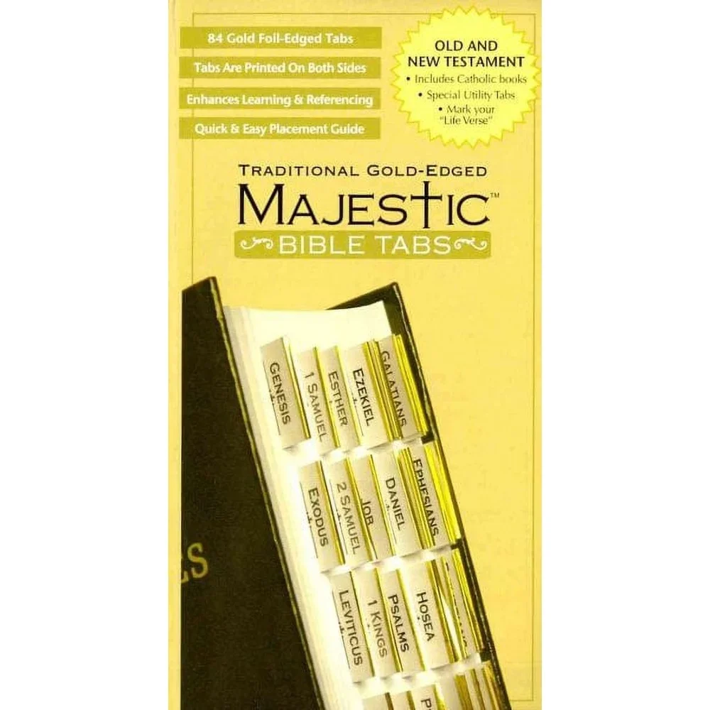 Majestic Traditional Gold-Edged Tabs Non-Book Item Decorative Tabs Organization Planning Scrapbooking Craft Projects 6.25x3.25