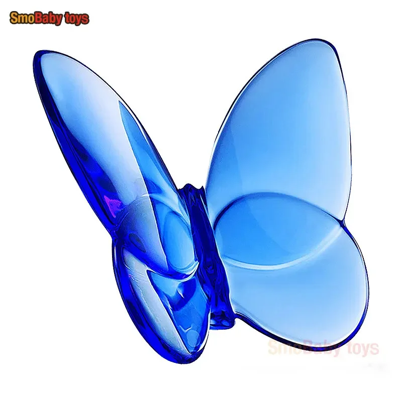 

New Colored Glaze Crystal Butterfly Ornaments Home Decoration Crafts Holiday Party Gifts