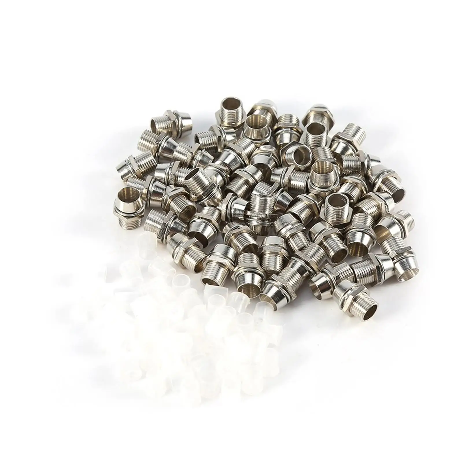 

50Pcs Silver 5mm Galvanized Aluminum LED Lamp Holder with Isolated Lampshade & 8mm Thread for Panel Display Accessories