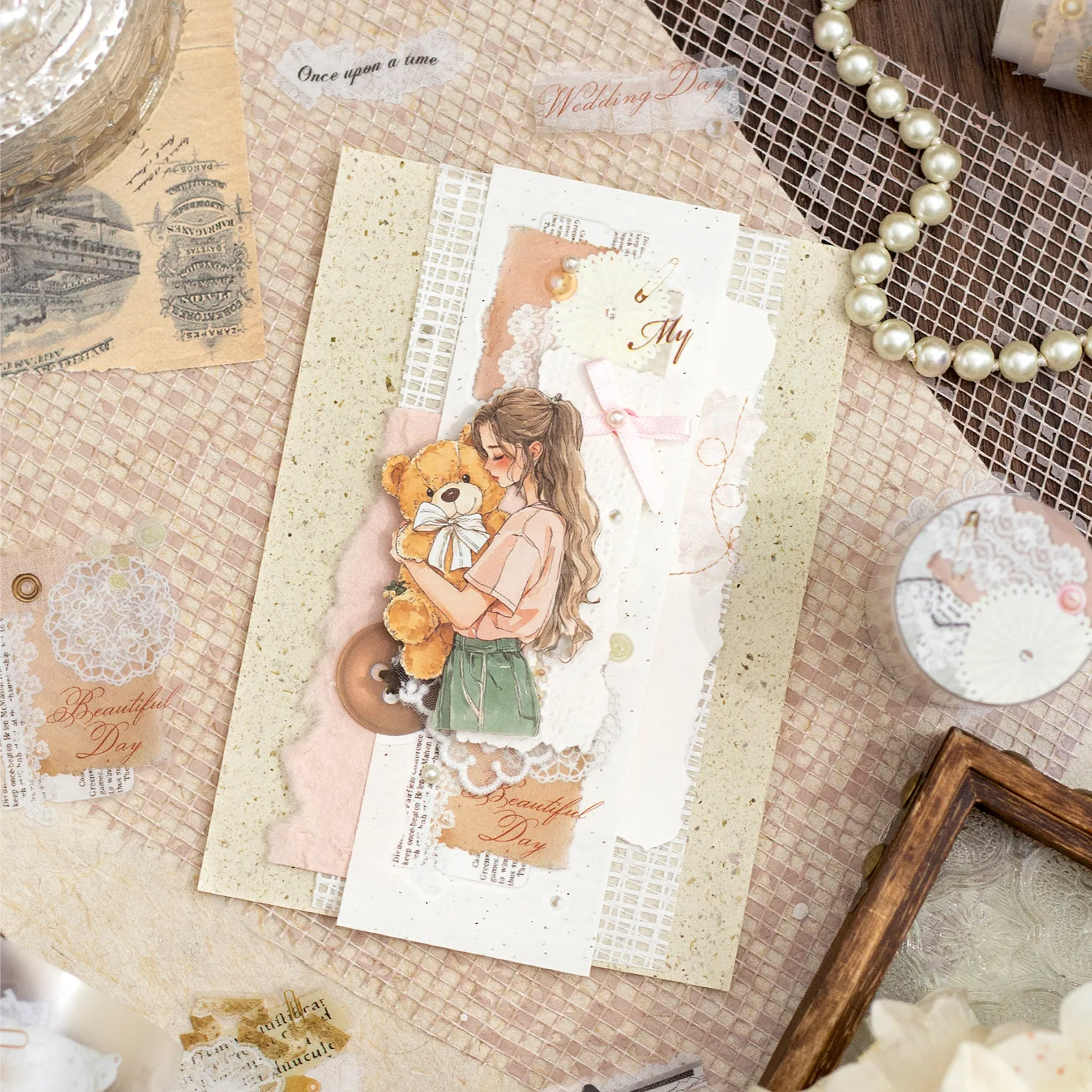 1 قطعة/1 مجموعة أشرطة لاصقة الزخرفية مليئة بالحنان غير المرغوب فيه مجلة DIY بها بنفسك ورقة اليابانية اخفاء سكرابوكينغ ملصقات