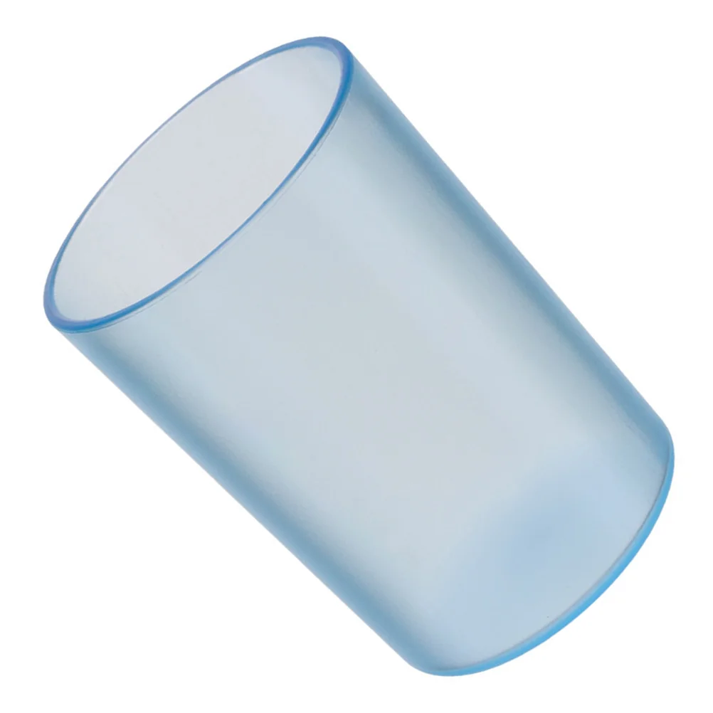

Blue 1 Piece Transparent Drinking Cup Sturdy Lightweight Tooth Brushing Mug for Home Bathroom Stackable Smooth Edge Safe Daily
