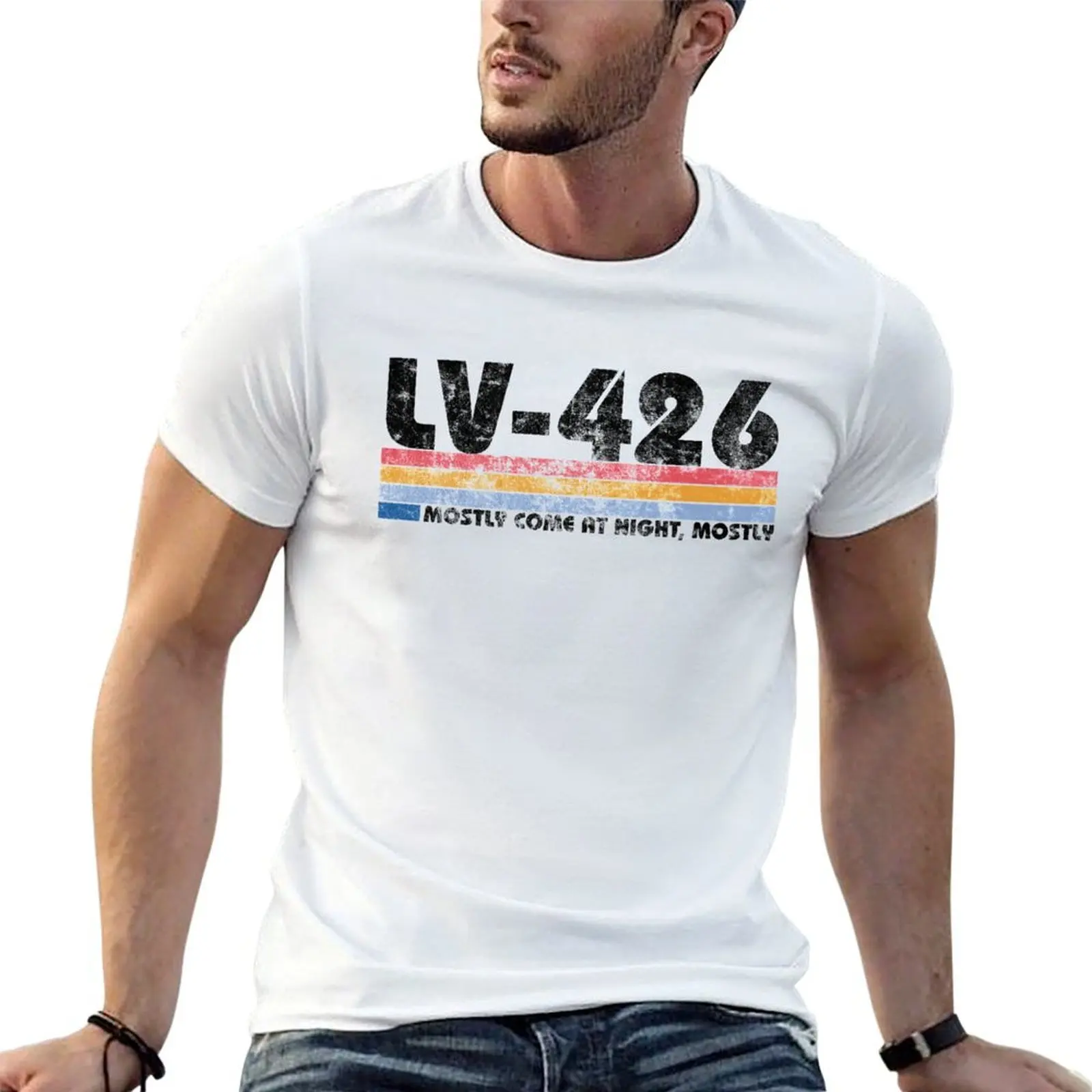 

LV-426, Aliens, They mostly come at night, mostly T-Shirt man t shirt summer black cotton t-shirt plain for man package T-Shirt