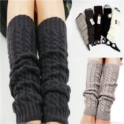 Nova moda polainas boot cuffs mulher coxa alta malha quente malha joelho meias preto perna aquecedores para as mulheres presentes de natal