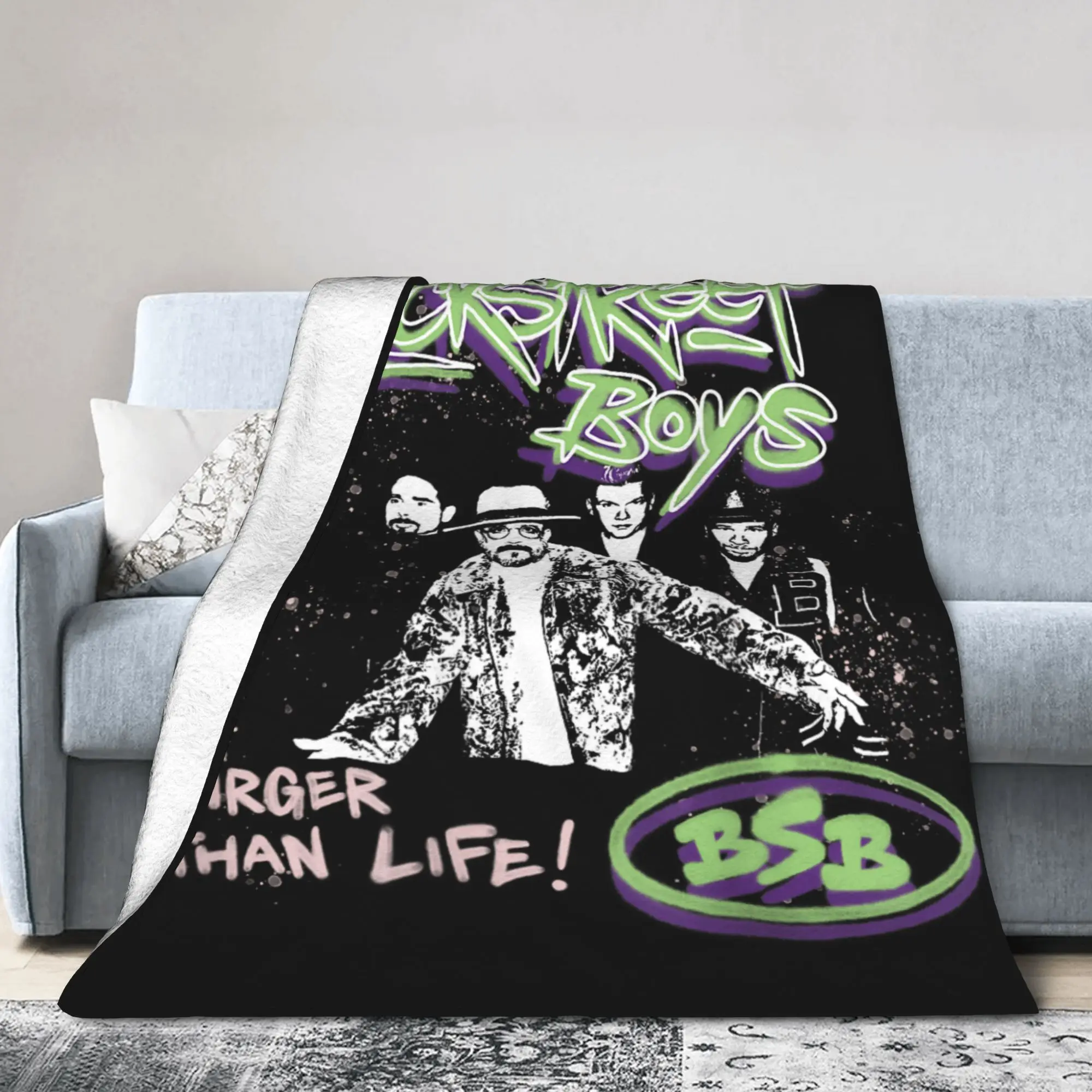 

Backstreet Boys Graffiti Photo Blanket Band Fleece Funny Warm Throw Blankets for Coverlet Textile Decor Outdoor