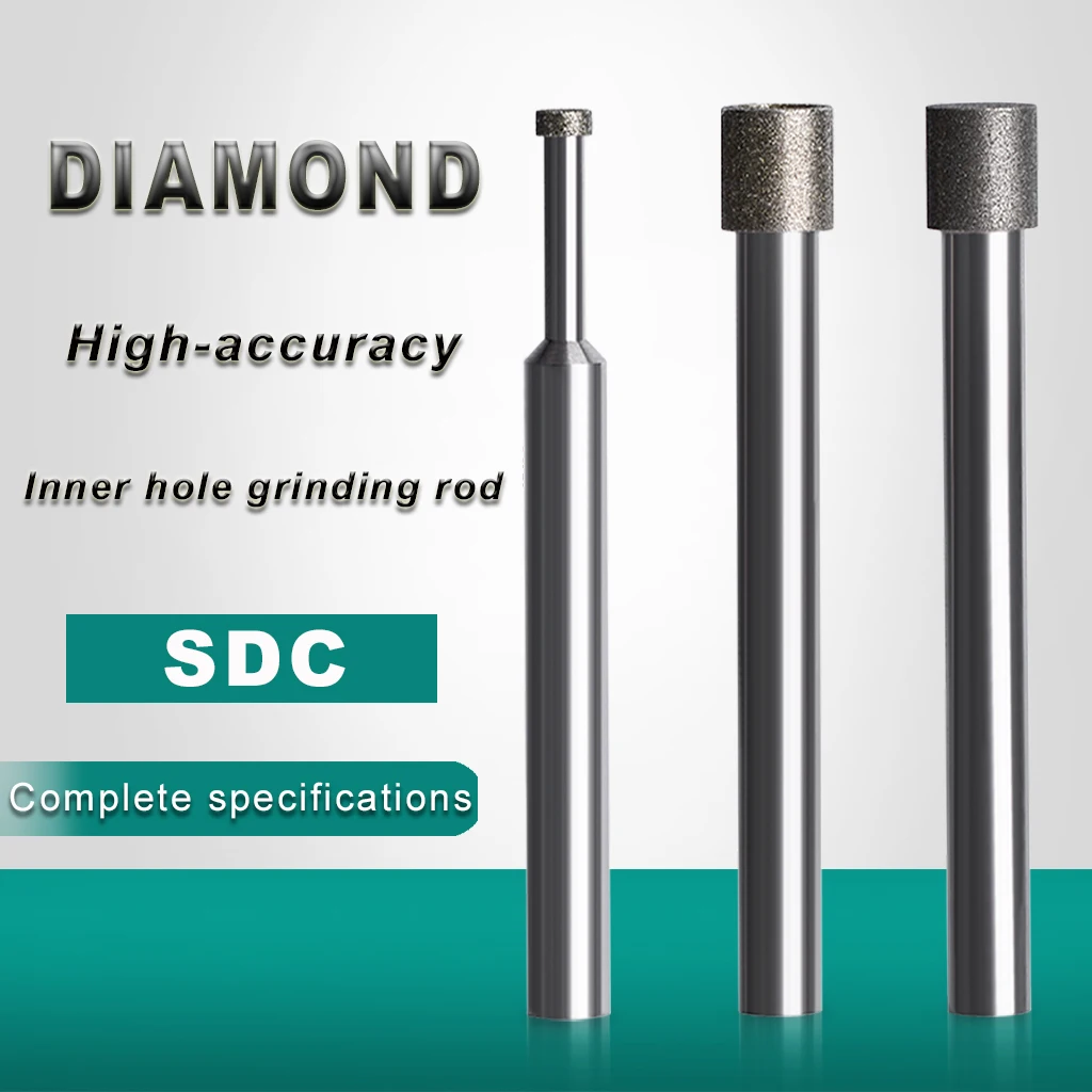 1PCS Grit100/150/400 6mm Shank Cylinder Diamond Internal Points SDC For Grinding Tungsten Steel,Ceramics,Other Brittle Materials