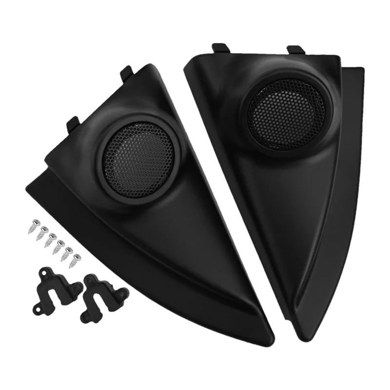 A-Pillar Door Angle Speaker Cover Mount In Black Car Tweeter Refitting Audio Installation Kit For Isuzu D-Max 2012-2019
