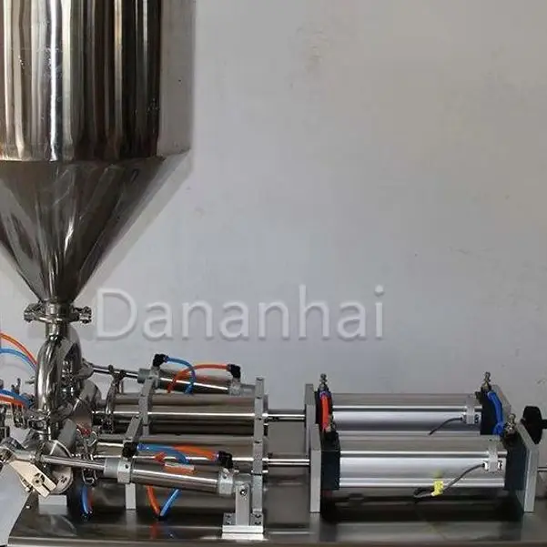 Semi-Automatic Paste Filling Machine for Ice Cream Water Bee Honey And Sauce Food Grade Plastic Syringe Piston Fill 0-1000g