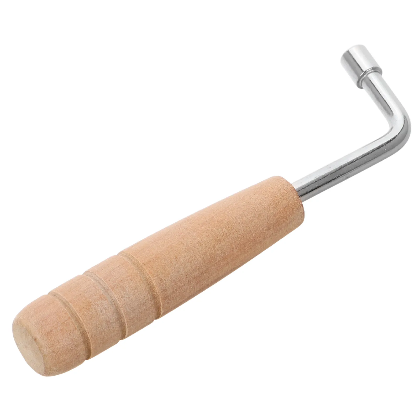 Four-Corner Harp Tuning Wrench with Wooden Handle – Portable Precision String Instrument Repair Tool