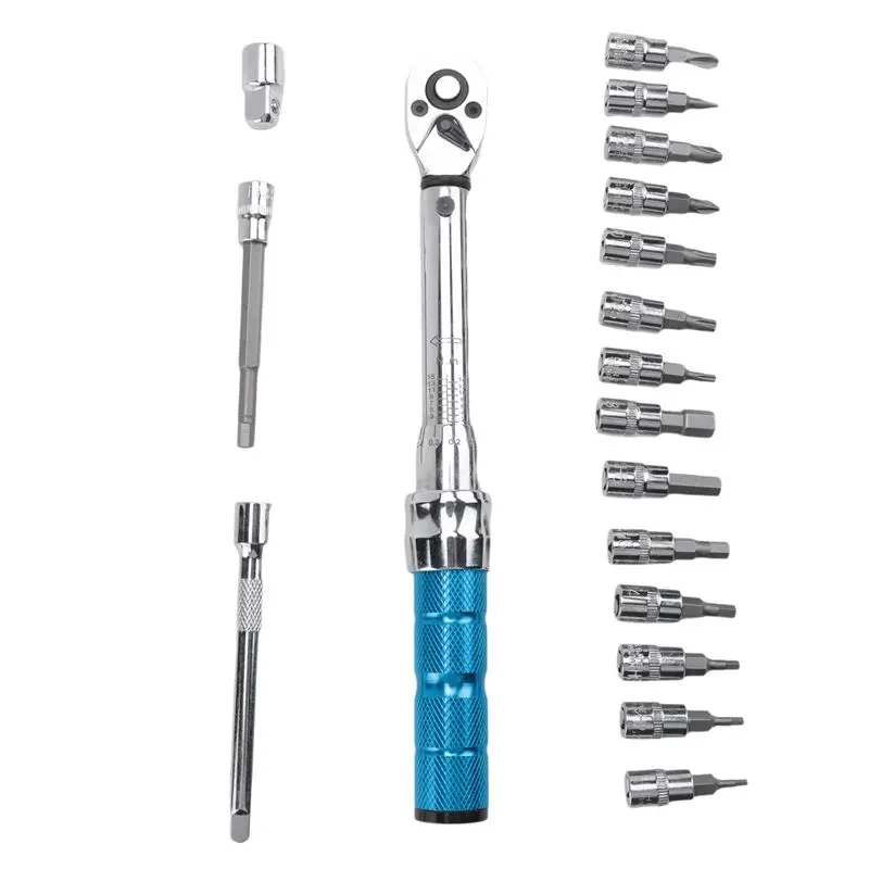 Customer Favorite Torque Wrench For Bicycle And Motorcycle, 1/4 2-15Nm MINI Torque Accuracy Repair Tool With 3/8Inch Adapter,Ext
