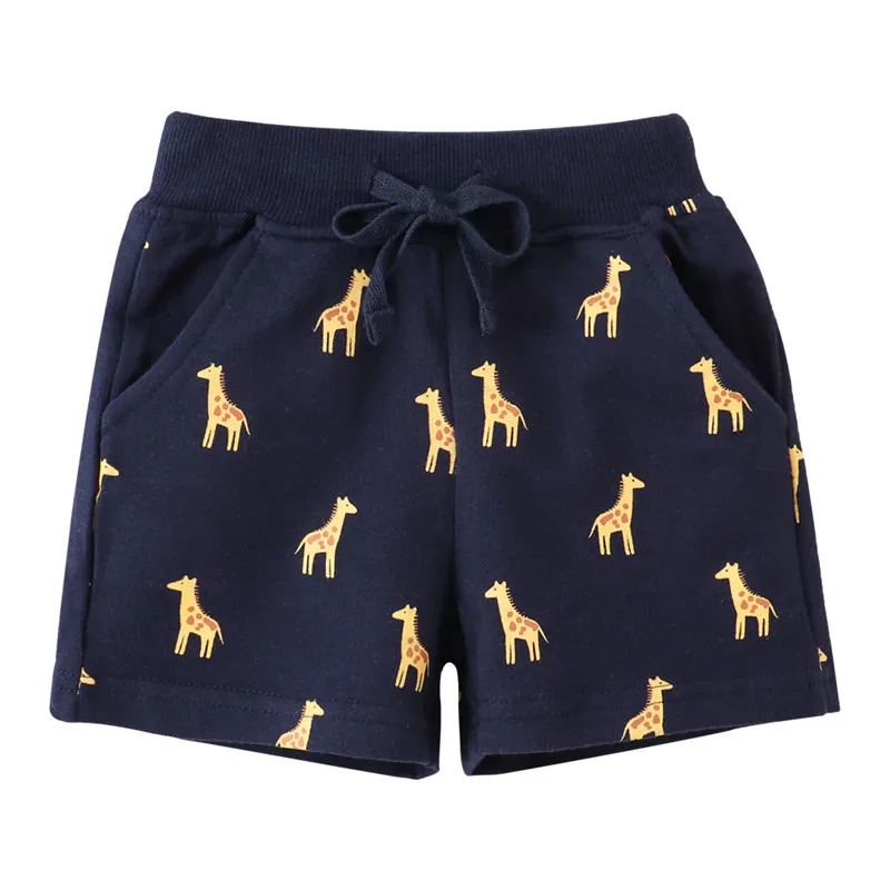 Jumping Meters New Arrival Boys Girl Shorts Girraffe Print Drawstring  Children\'s Summer Pants Short Trousers Pants Toddler Wear