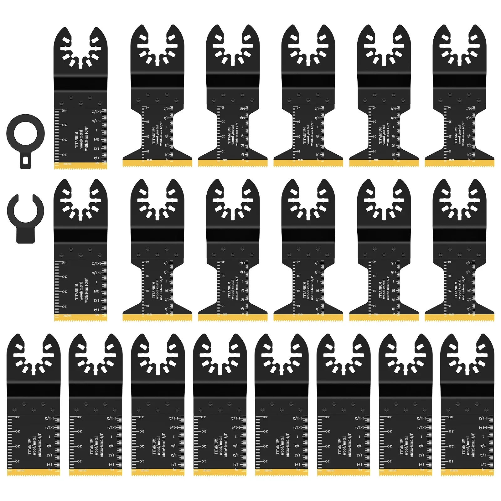 

20Pcs Titanium Oscillating Saw Blade Efficient Cutting Titanium Oscillating Multitool Blade Wear Resistant Cutting Disc for Wood