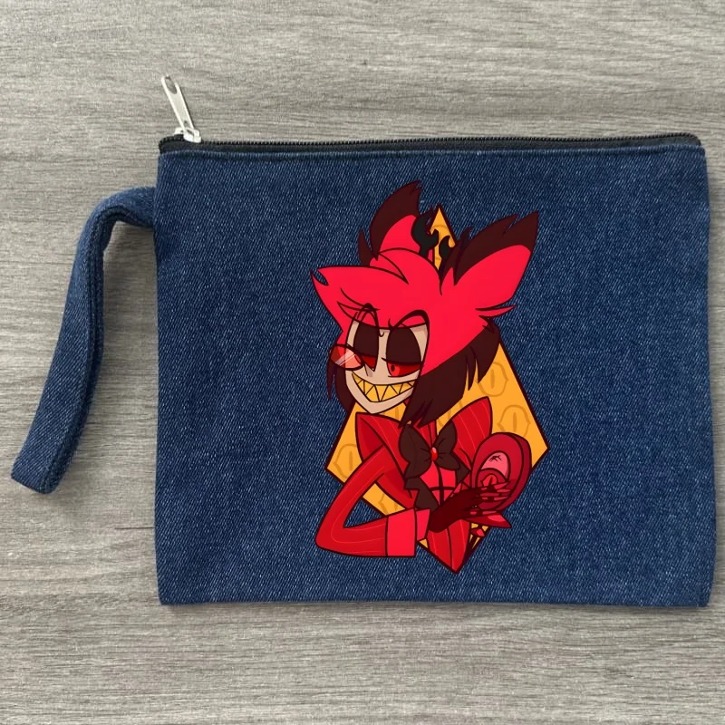 

Alastors Denim Fashion Makeup Bag Travel Storage Bag Canvas Printed Letter Zero Wallet, Small Item Storage