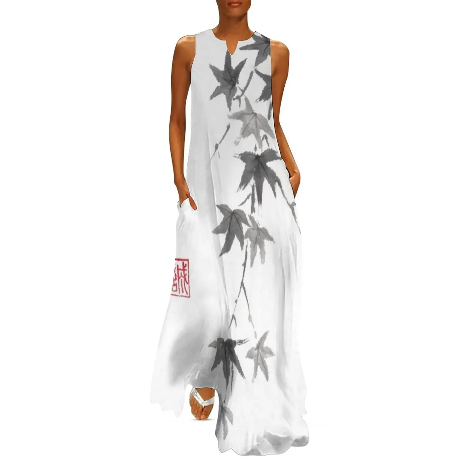 

Star rain sumi-e painting Long Dress dress korean style dress vintage Dresses