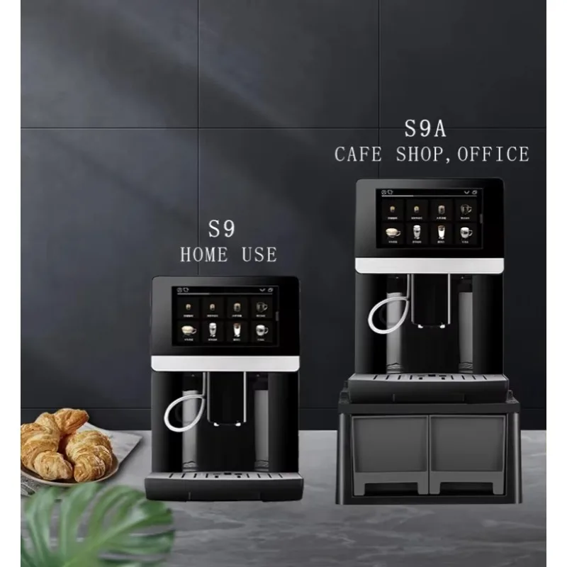 Fully Automatic Commercial Coffee Maker Latte Cappuccino Programmable Auto Cleaning Milk Foam System Electric Power Household
