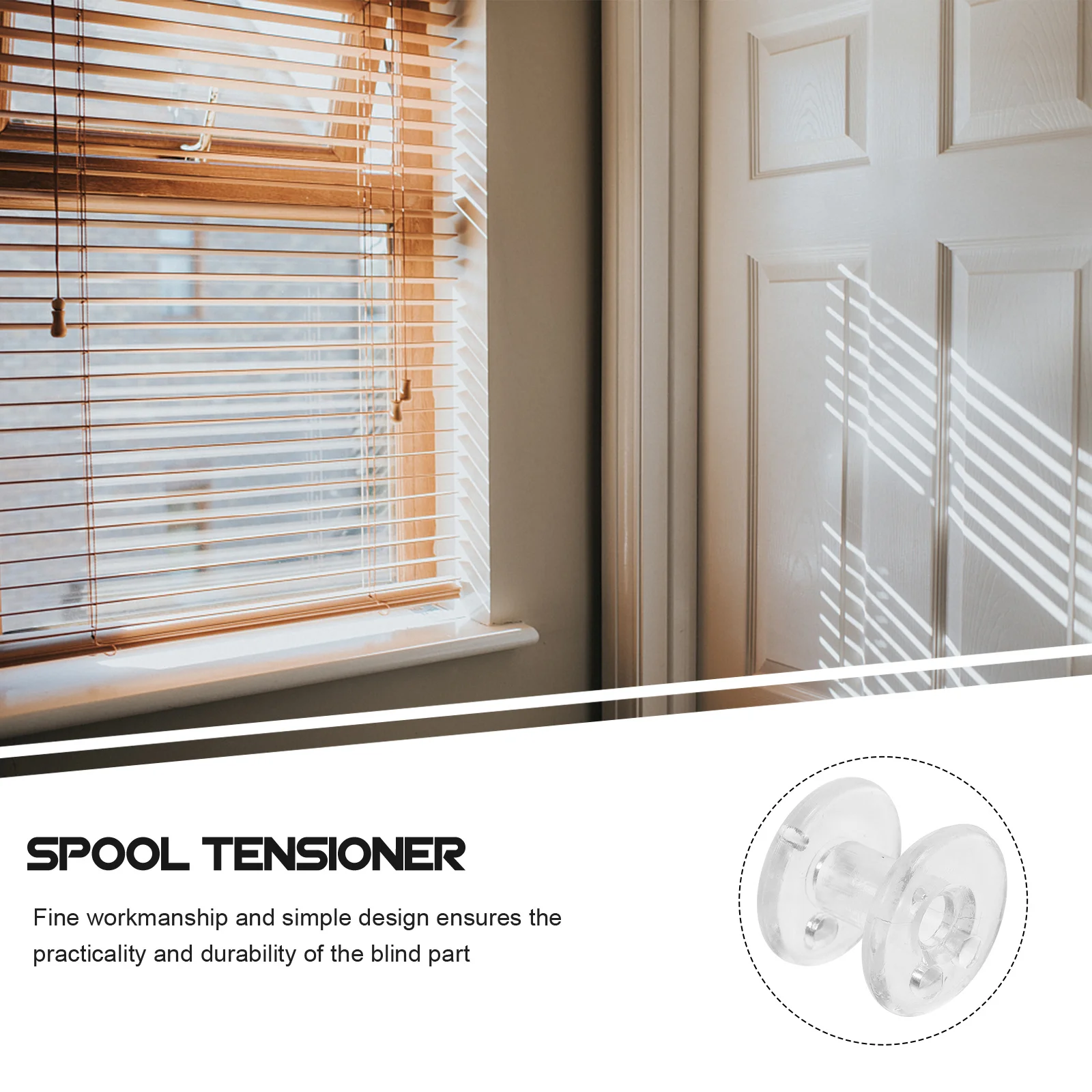 

20Pcs Blind Accessories Pleated Shade Hold Downs Spool Transparent Plastic Curtain Parts Replacement Window Covering Hardware