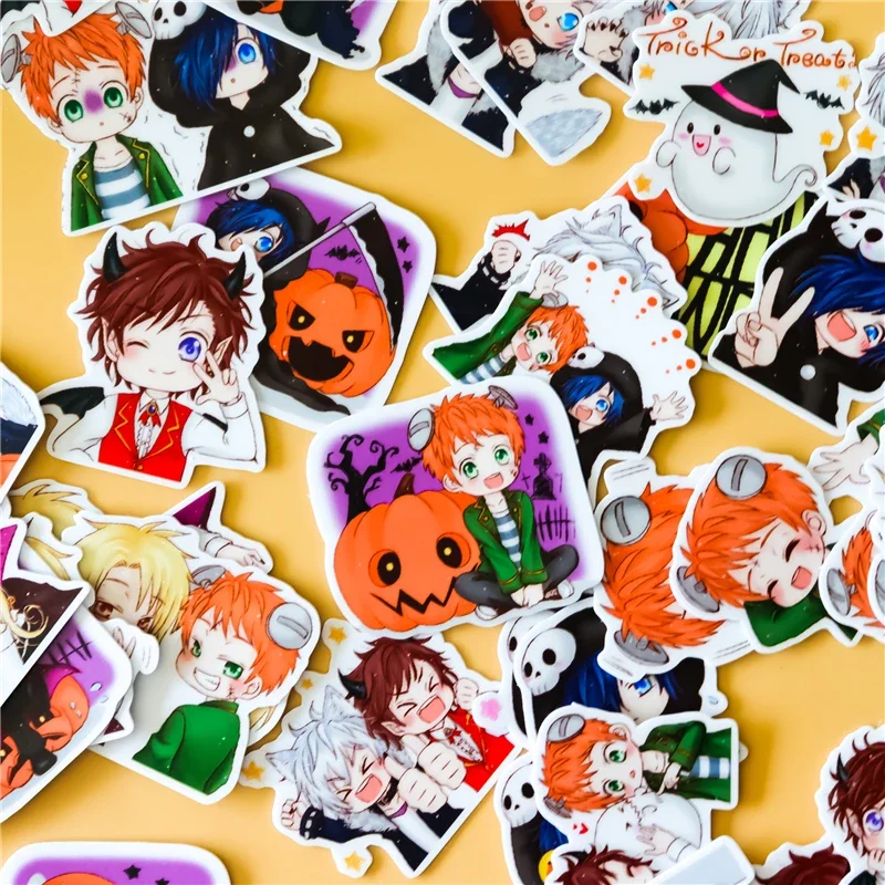 

1 set Halloween Boy Paper Sticker Decal For Phone Car Case Waterproof Laptop Bicycle Notebook Backpack Stickers stationery
