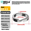 silver 4.5mm 100pcs