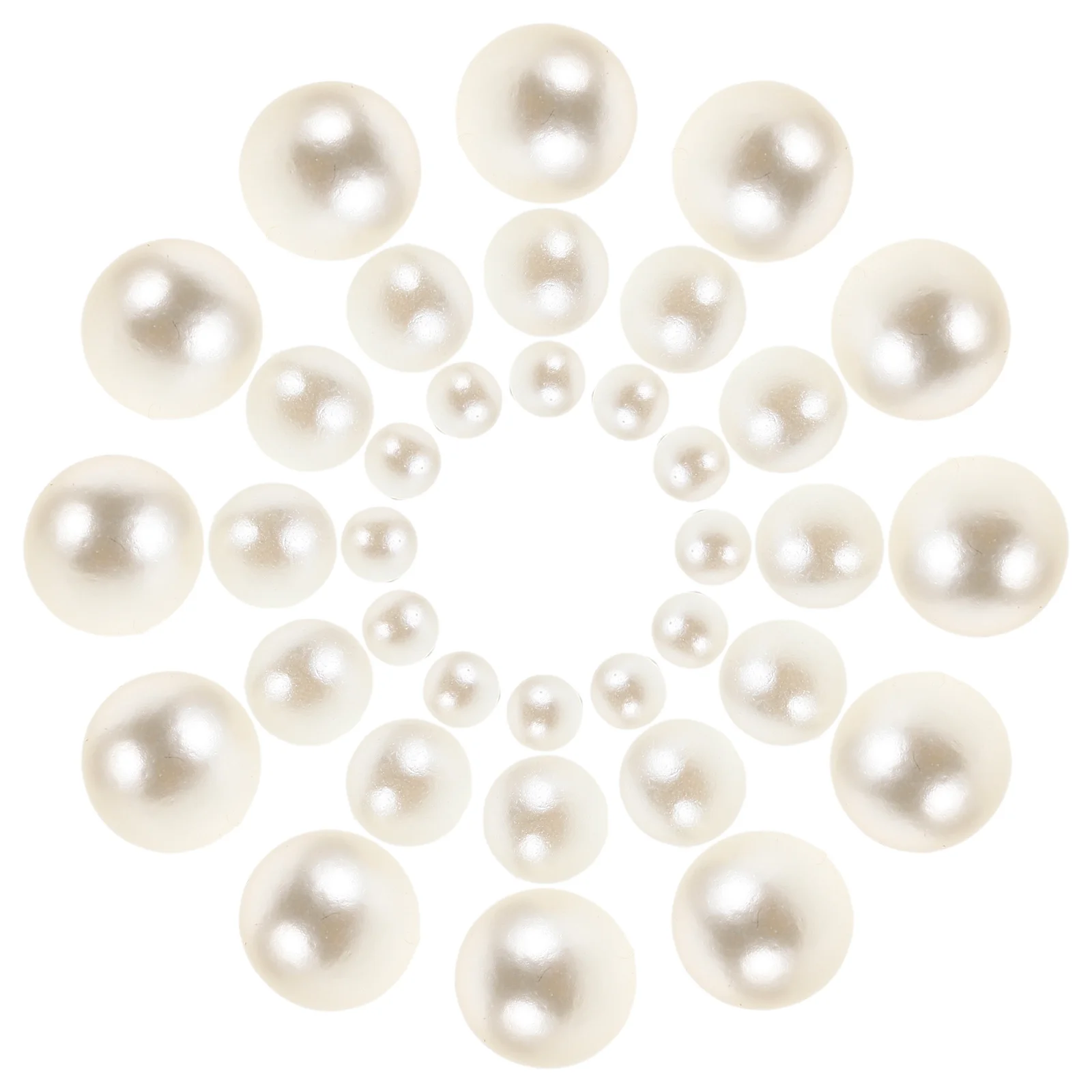 500 Stück Füllperlen 6/10/14 mm Elfenbein Kunststoff rund kein Loch Vasenfüller für Hochzeit Herzstück Dekor Party Tischstreuer