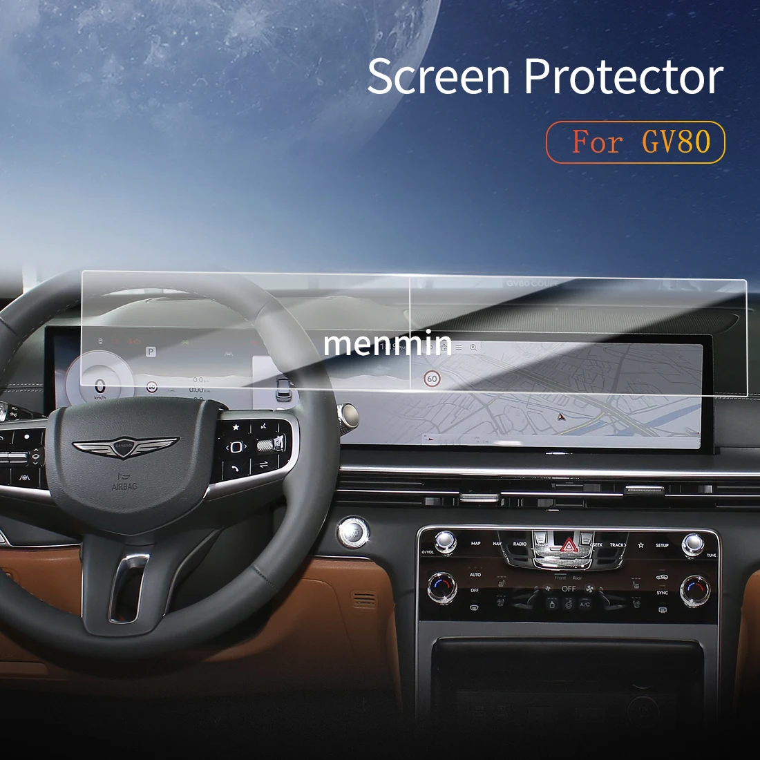 

Car Stickers Dash Carplay Mirror Screen Protector Display Tempered Glass Protective Film Vehicle For25 GENESIS GV80