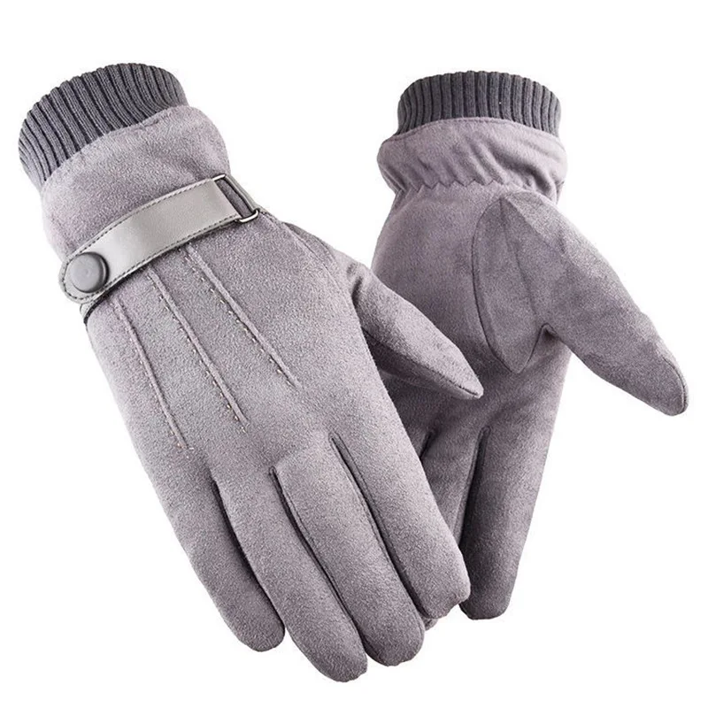 

Winter Warm Suede Women Men's Gloves Plus Velvet Thick Fashion Warm and Comfortable Ski Riding Touch Screen Gloves