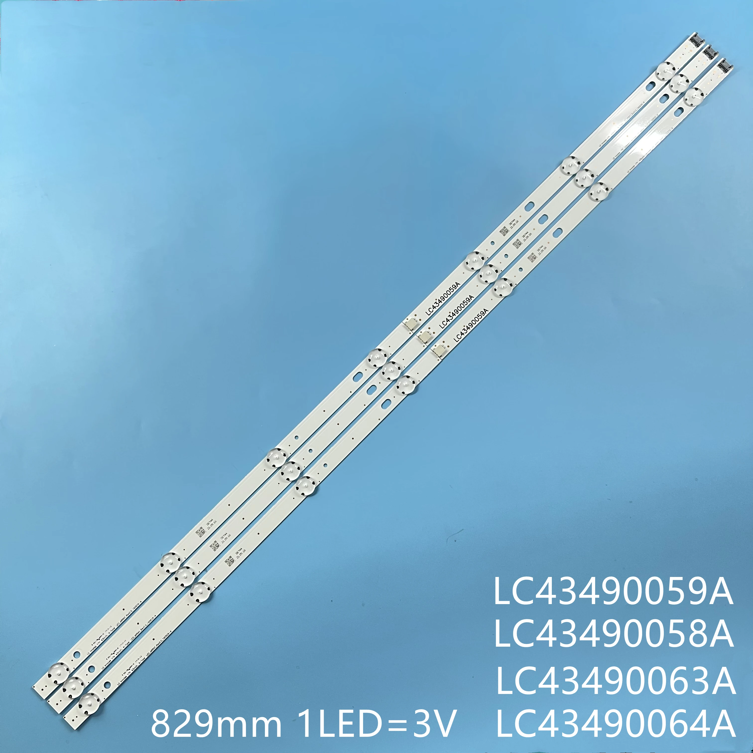 LED Backlight strip(3) for 43UJ635V 43UJ675V 43UK6300PLB 43UJ651V 43UJ634V 43UJ630V 43UJ561V 43UJ655V LC43490059A LC43490058A