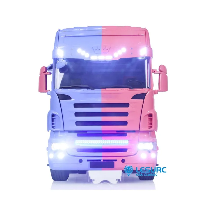 

LESU 1/14 RC 6X6 Tractor Truck Metal Chassis High Roof Shell 802C Remote Control Cars Assembled Painted Model Sound Light