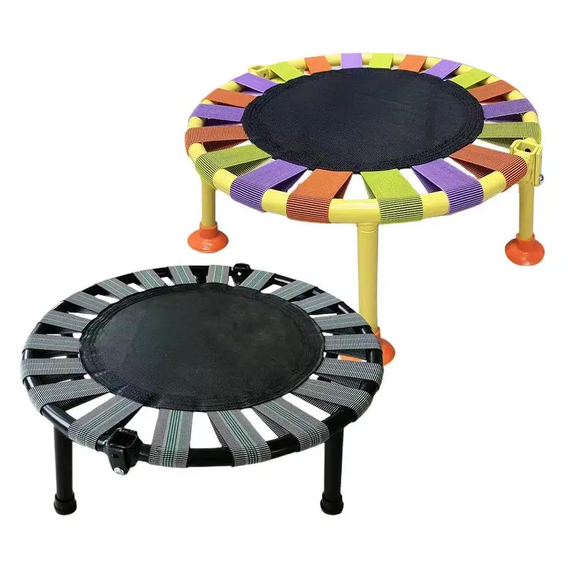 

Fitness Trampoline with 165 Lbs Max Load Foldable Mini Trampoline Stable and Quiet Exercise Jumping Bed for Kids Adults