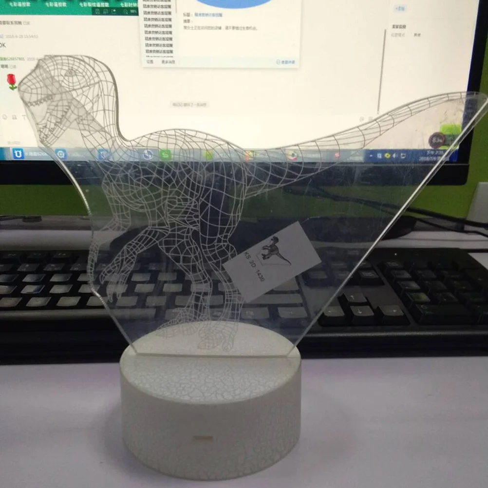 

Creative LED Night Light 3D Visual Decorative Kids Bedroom Lamp Remote Control White Child Fun Gifts