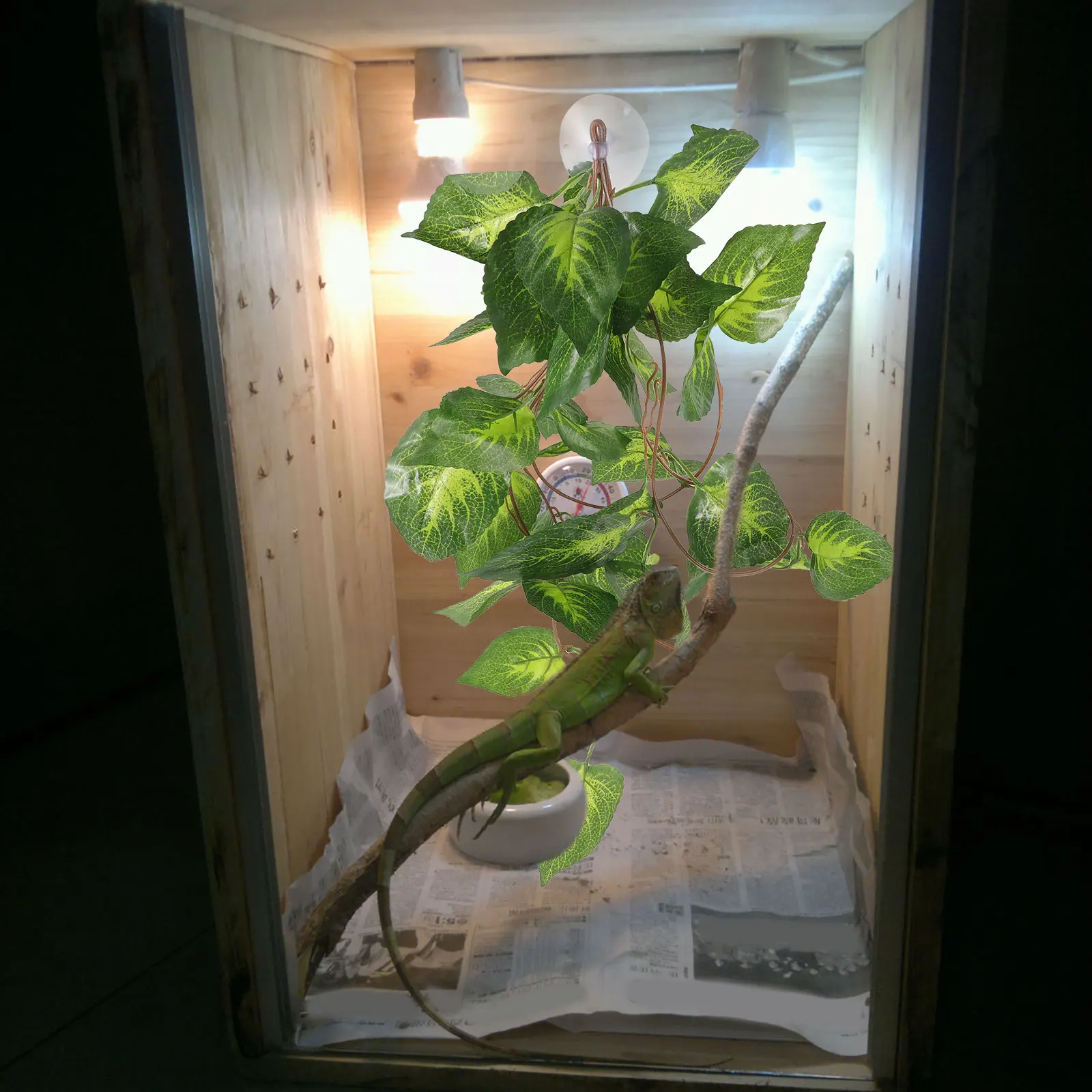 

Reptile Tank Plant Decor Lifelike Simulation Plant Ornament Safe Material for Reptile Pets Fake Plants for Reptiles