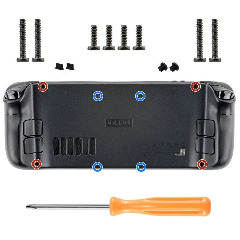 Replacement Back Panel Repair Tools with Short and Long Screws for Steam Deck Accessories Kits Compatible with SteamDeck